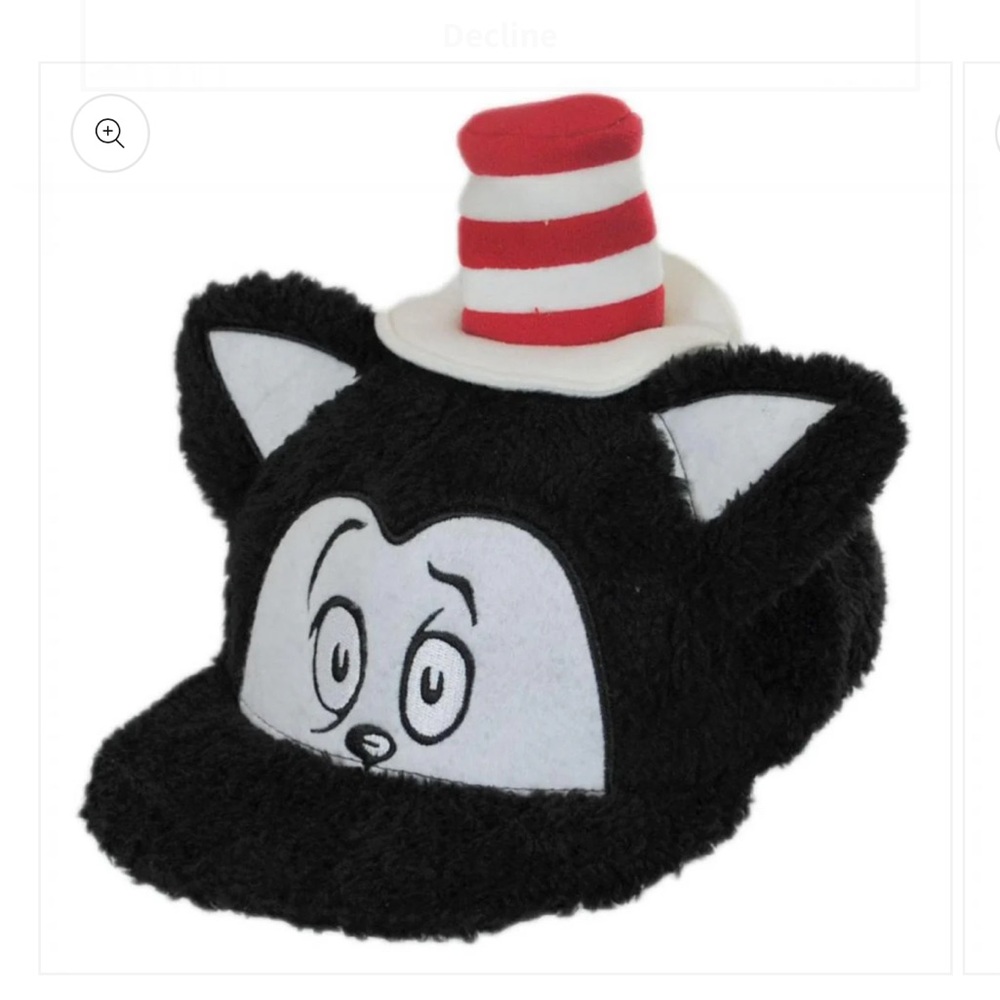 Dr Seuss Cat in the Hat plush hat - dr Seuss week,Halloween costume - kid, adult